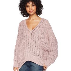 Free People Infinite V-Neck Sweater - Lilac